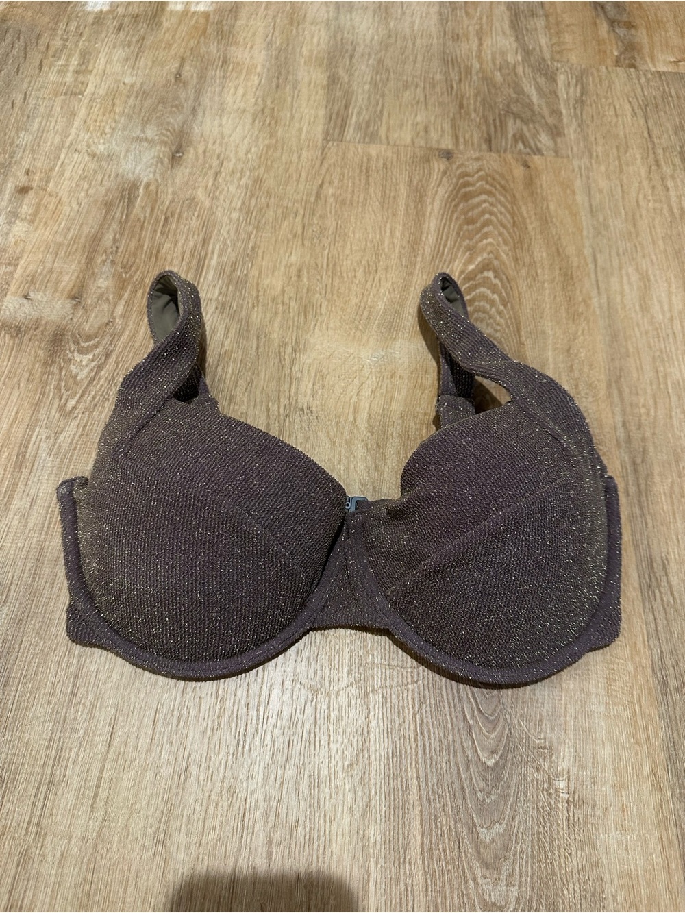 Vetchy Laguna Gold Brown Shimmer Underwire Bikini Top only MDD - Picture 2 of 5